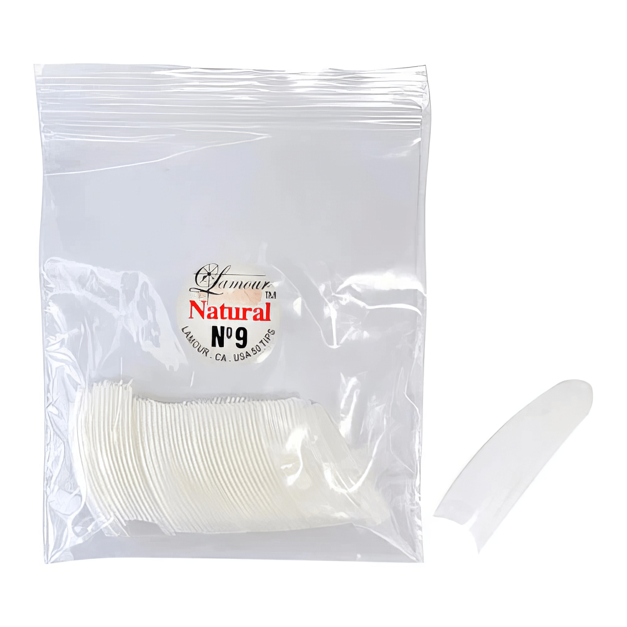 Lamour Tips 50pcs/bag, 9 - DTK Nail Supply
