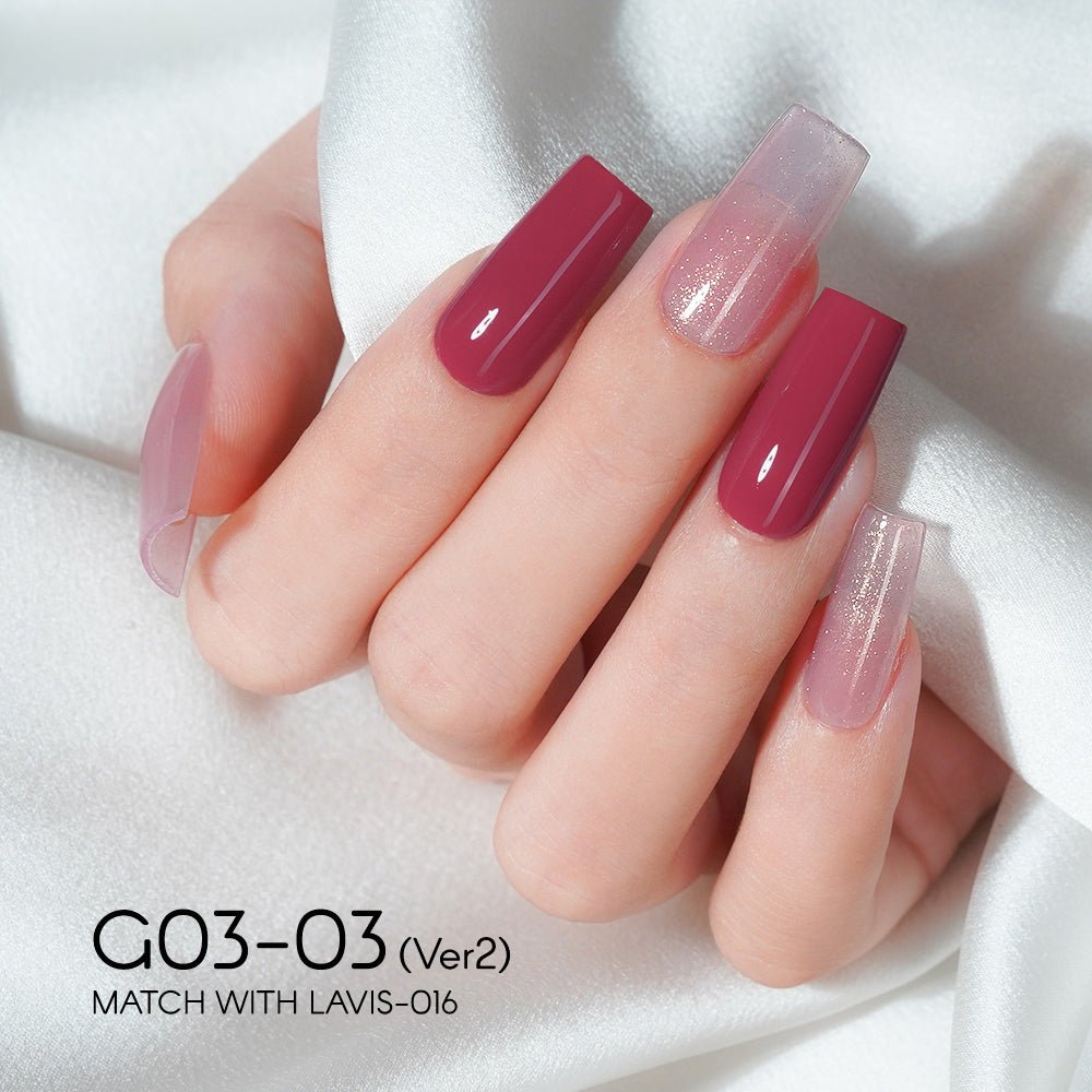 LAVIS 03 (G03 - ver2) - Gel Polish 0.5 oz - Bridal Party Glitter Collection - DTK Nail Supply