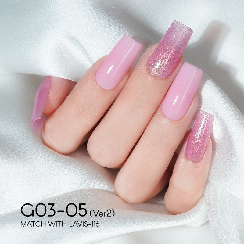 LAVIS 05 (G03 - ver2) - Gel Polish 0.5 oz - Bridal Party Glitter Collection - DTK Nail Supply