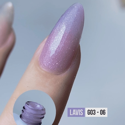 LAVIS 06 (G03 - ver2) - Gel Polish 0.5 oz - Bridal Party Glitter Collection - DTK Nail Supply