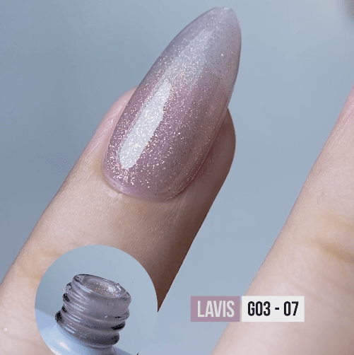 LAVIS 07 (G03 - ver2) - Gel Polish 0.5 oz - Bridal Party Glitter Collection - DTK Nail Supply