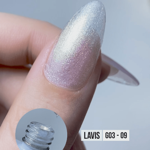 LAVIS 09 (G03 - ver2) - Gel Polish 0.5 oz - Bridal Party Glitter Collection - DTK Nail Supply