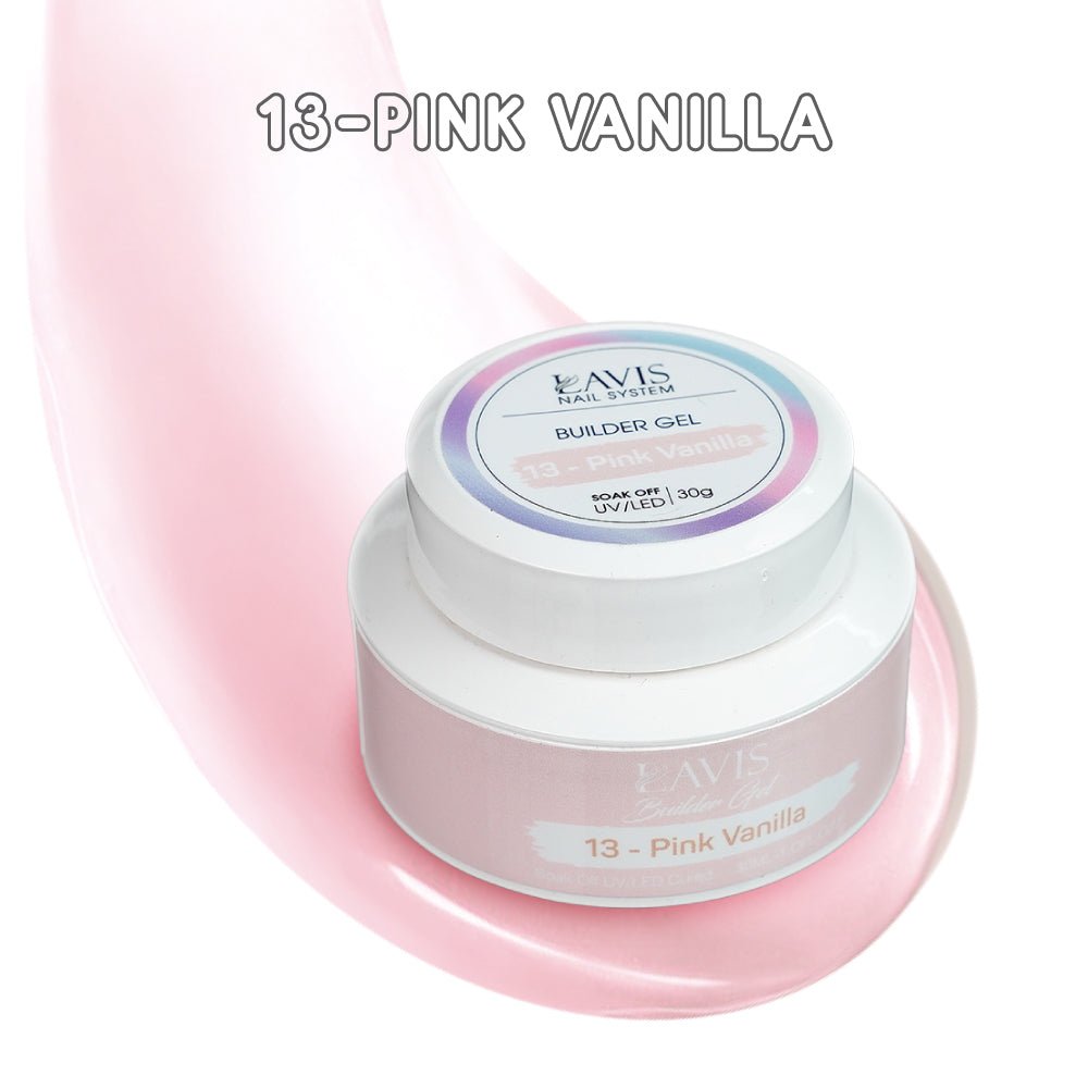 LAVIS 13 Pink Vanilla - Builder Gel In The Jar 30ml - DTK Nail Supply