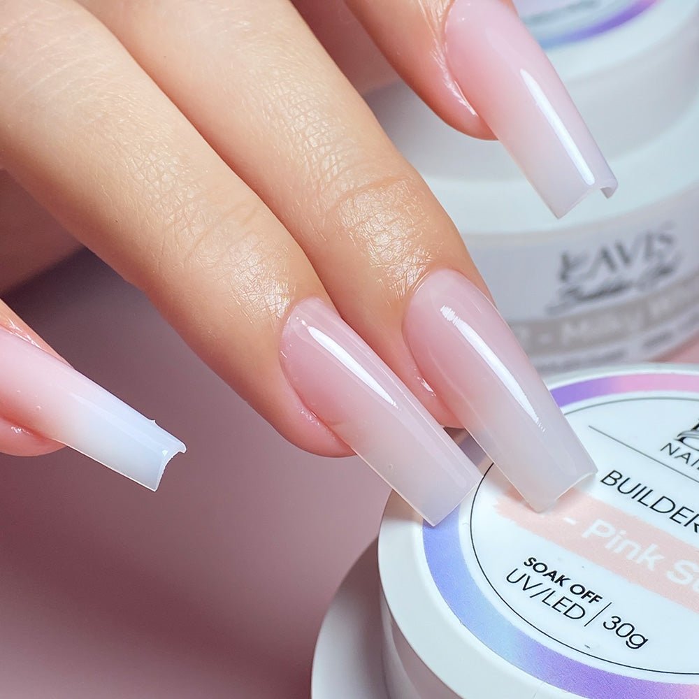 LAVIS 14 Pink Sugar - Builder Gel In The Jar 30ml - DTK Nail Supply