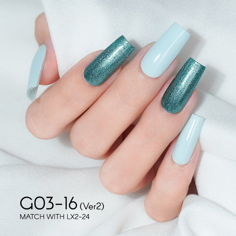 LAVIS 16 (G03 - ver2) - Gel Polish 0.5 oz - Bridal Party Glitter Collection - DTK Nail Supply