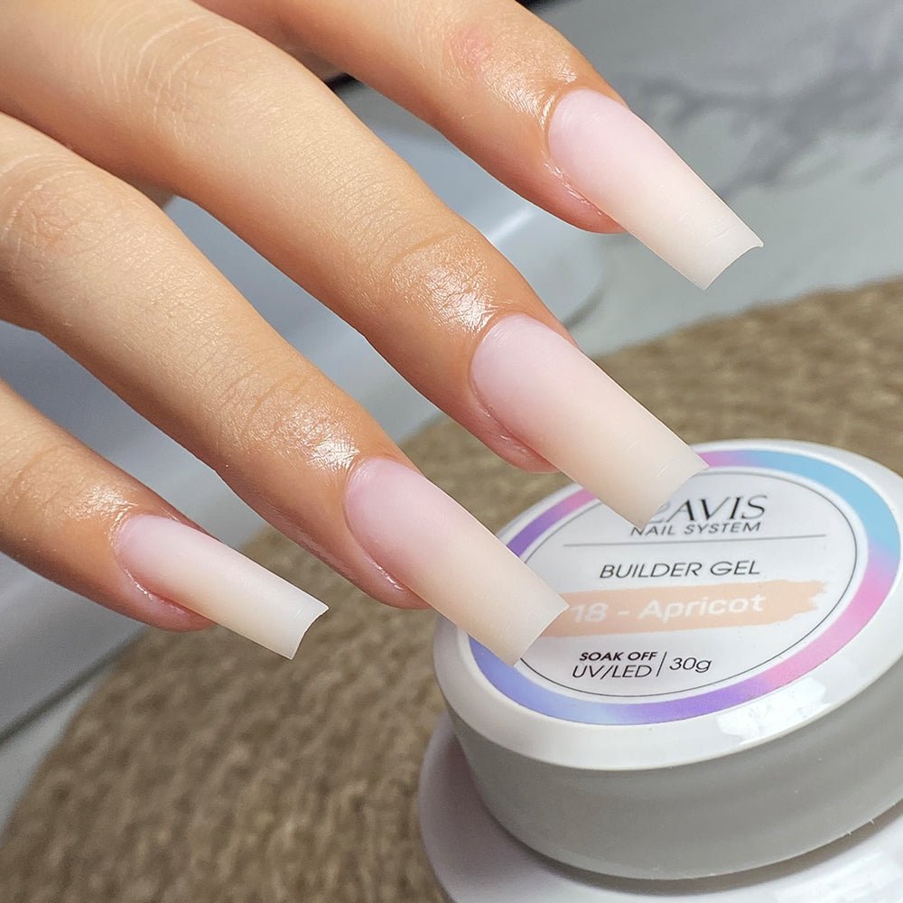 LAVIS 18 Apricot - Builder Gel In The Jar 30ml - DTK Nail Supply