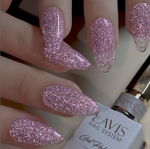 LAVIS 18 (G03 - ver2) - Gel Polish 0.5 oz - Bridal Party Glitter Collection - DTK Nail Supply