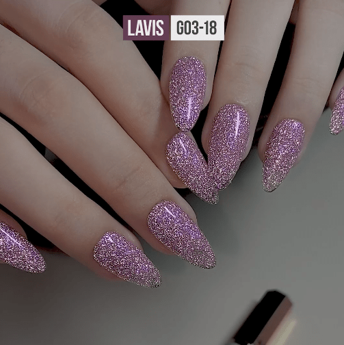 LAVIS 18 (G03 - ver2) - Gel Polish 0.5 oz - Bridal Party Glitter Collection - DTK Nail Supply