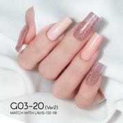 LAVIS 20 (G03 - ver2) - Gel Polish 0.5 oz - Bridal Party Glitter Collection - DTK Nail Supply