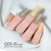 LAVIS 21 (G03 - ver2) - Gel Polish 0.5 oz - Bridal Party Glitter Collection - DTK Nail Supply