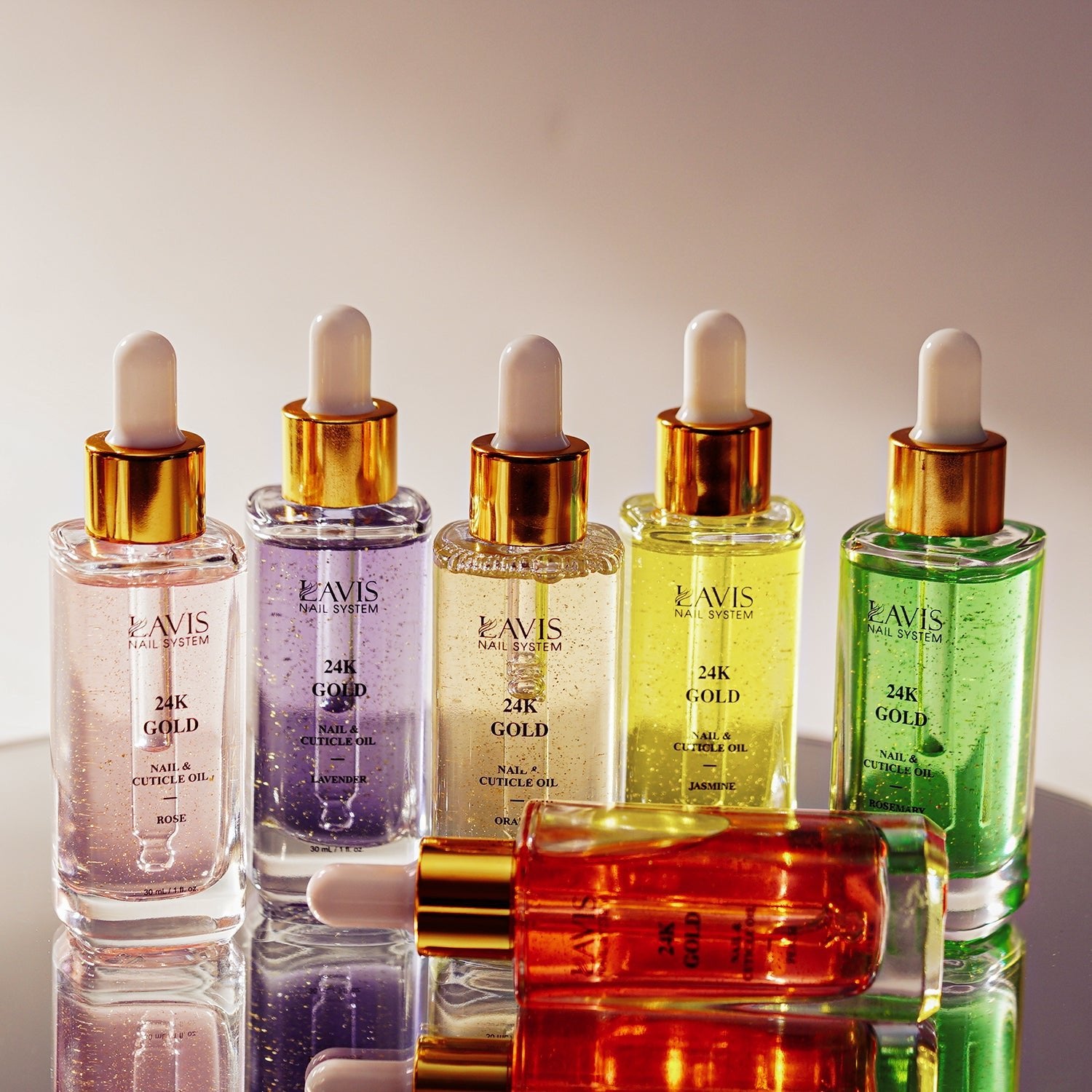 Lavis 24K Gold Nail & Cuticle Oil - Rosemary - 30mL - DTK Nail Supply