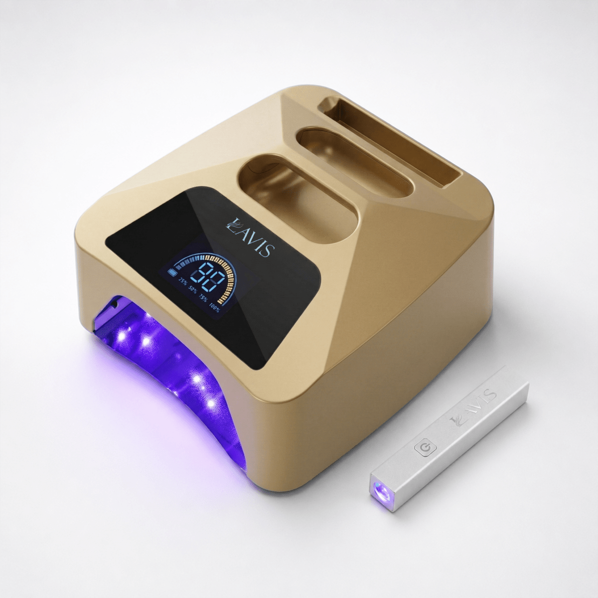 LAVIS 2in1 LED/UV Nail Lamp Vol 2 - Gold - DTK Nail Supply