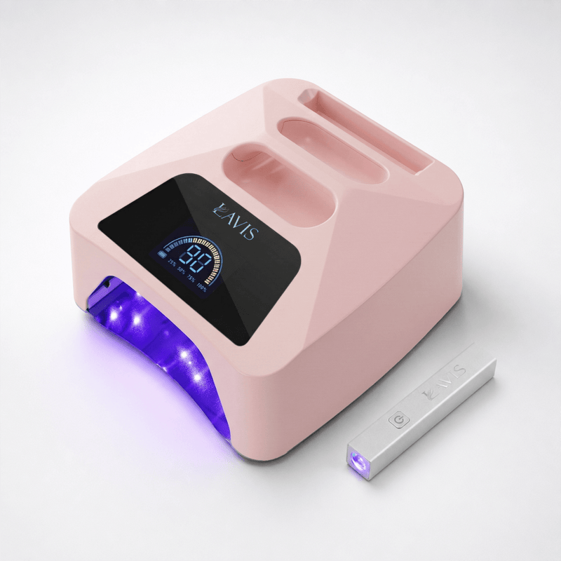 LAVIS 2in1 LED/UV Nail Lamp Vol 2 - Pink - DTK Nail Supply