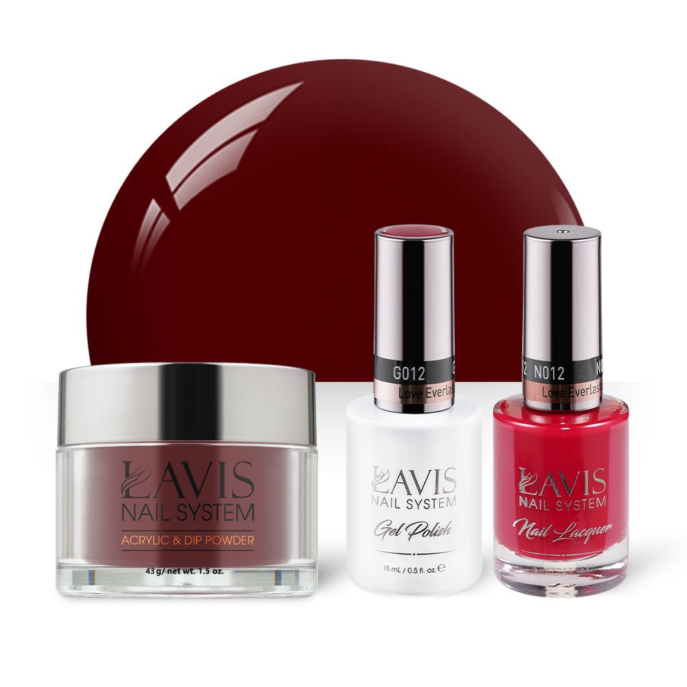 LAVIS 3 in 1 - 012 Love Everlasting - Acrylic & Dip Powder, Gel & Lacquer - DTK Nail Supply