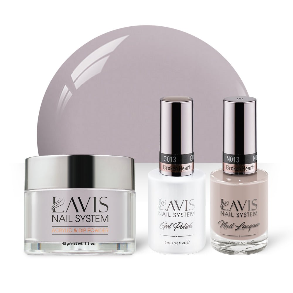 LAVIS 3 in 1 - 013 Broken Heart - Acrylic & Dip Powder, Gel & Lacquer - DTK Nail Supply