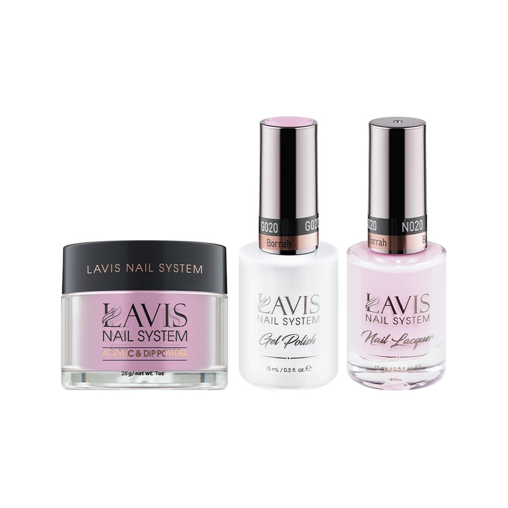LAVIS 3 in 1 - 020 Borrah - Acrylic & Dip Powder, Gel & Lacquer - DTK Nail Supply