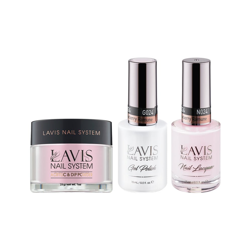 LAVIS 3 in 1 - 024 Strawberry Ramune - Acrylic & Dip Powder, Gel & Lacquer - DTK Nail Supply