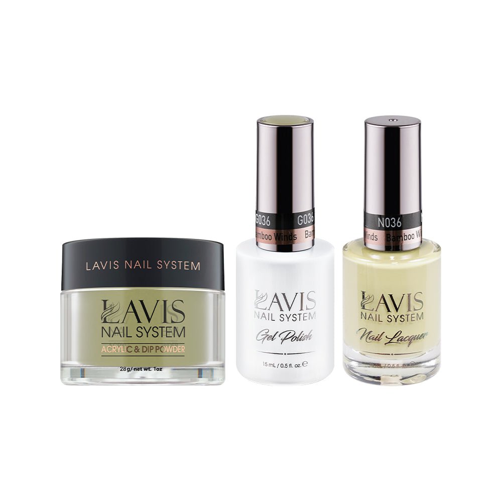 LAVIS 3 in 1 - 036 Bamboo Winds - Acrylic & Dip Powder, Gel & Lacquer - DTK Nail Supply