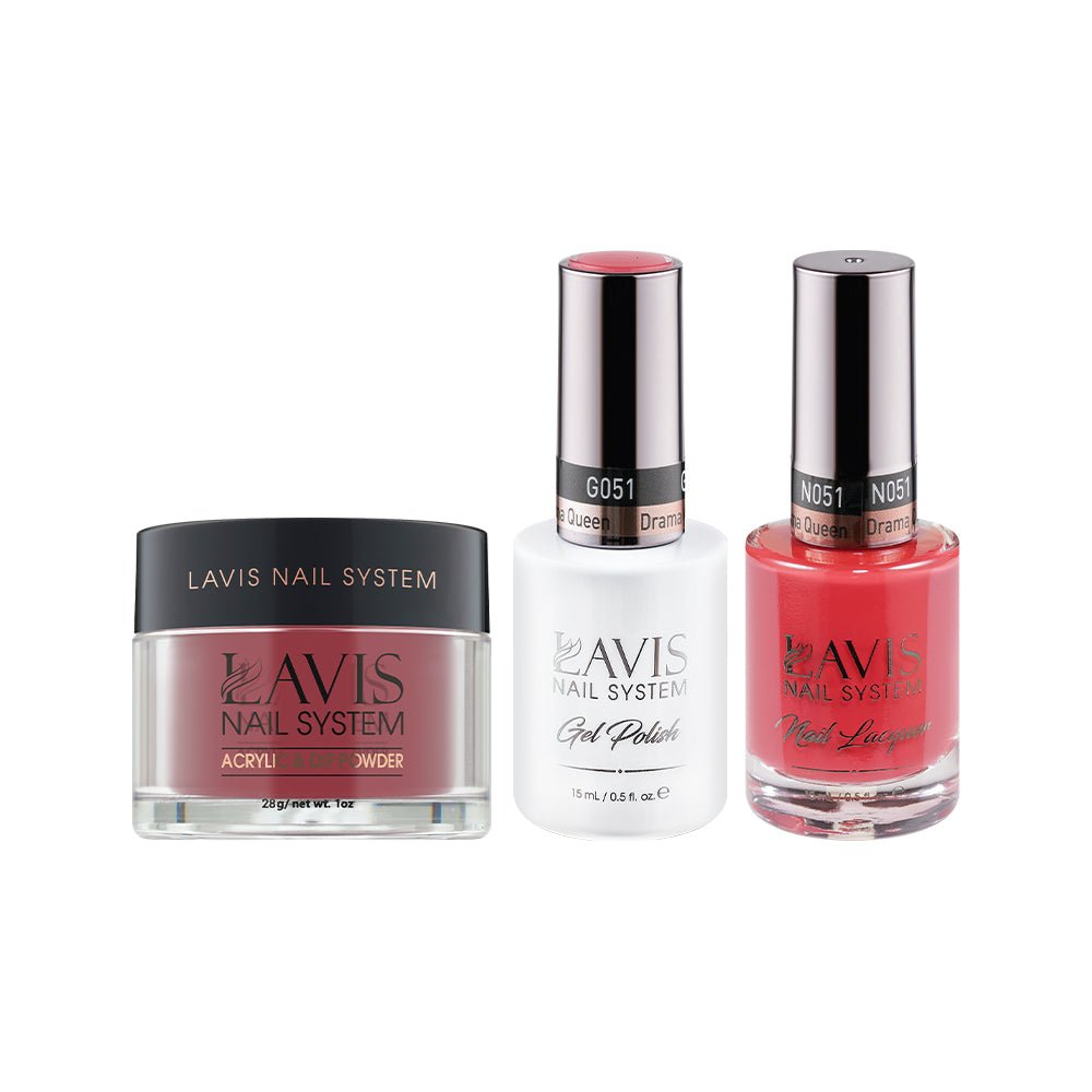 LAVIS 3 in 1 - 051 Drama Queen - Acrylic & Dip Powder, Gel & Lacquer - DTK Nail Supply