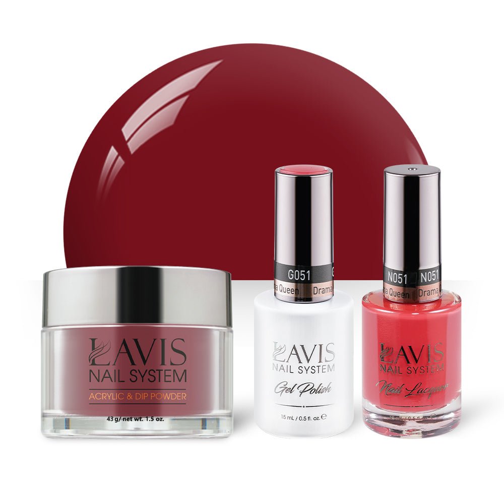 LAVIS 3 in 1 - 051 Drama Queen - Acrylic & Dip Powder, Gel & Lacquer - DTK Nail Supply