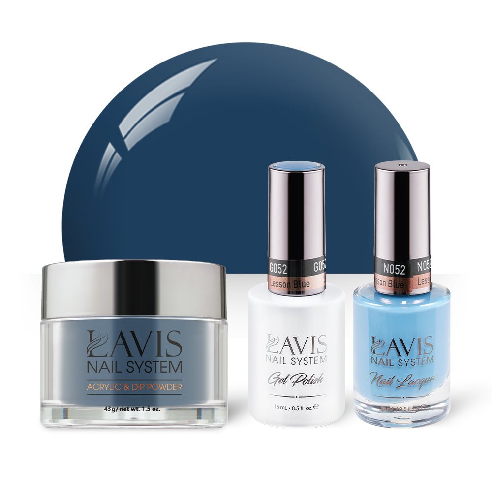 LAVIS 3 in 1 - 052 Lesson Blue - Acrylic & Dip Powder, Gel & Lacquer - DTK Nail Supply