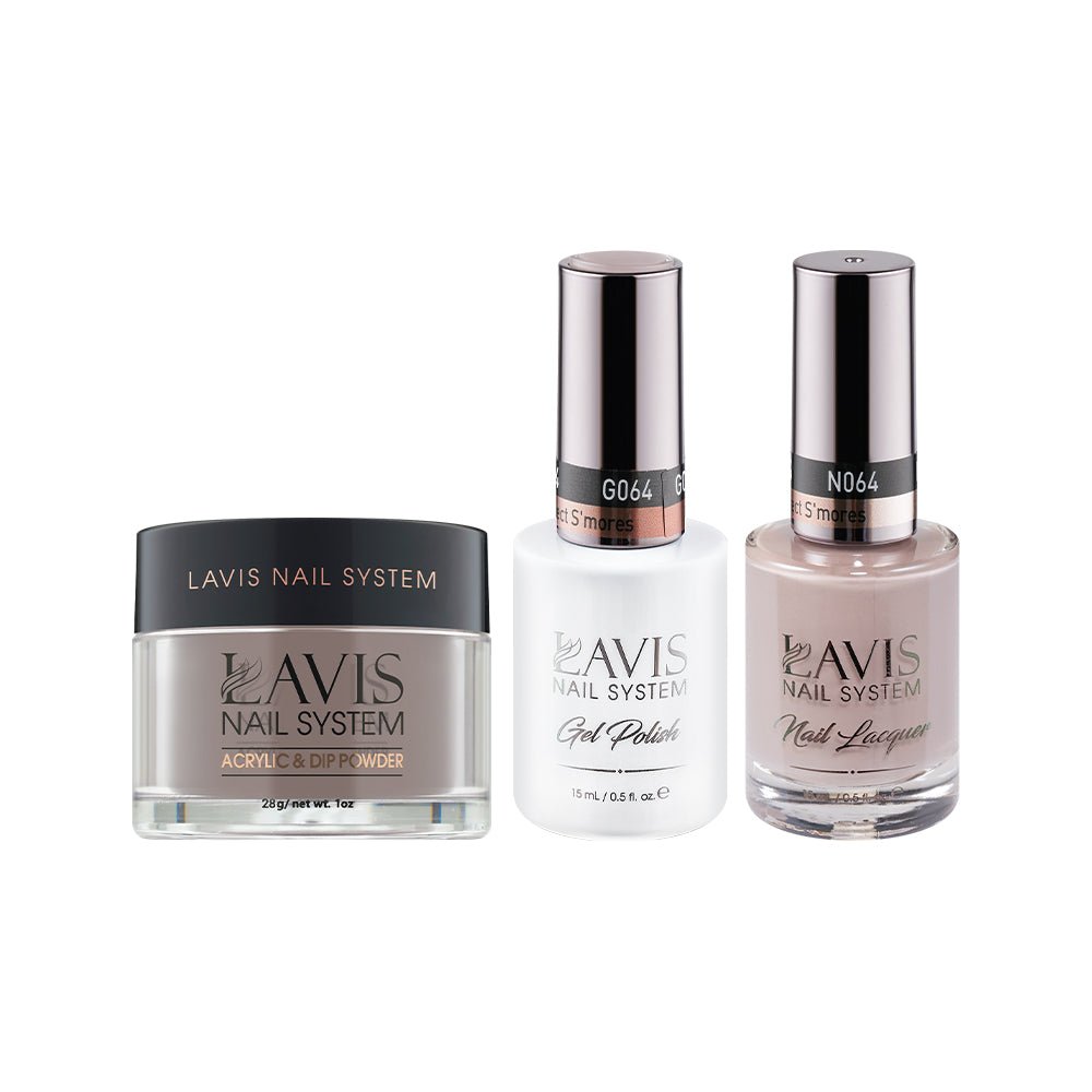 LAVIS 3 in 1 - 064 Perfect S'mores - Acrylic & Dip Powder, Gel & Lacquer - DTK Nail Supply