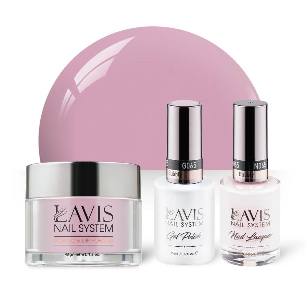 LAVIS 3 in 1 - 065 Bubbly - Acrylic & Dip Powder, Gel & Lacquer - DTK Nail Supply
