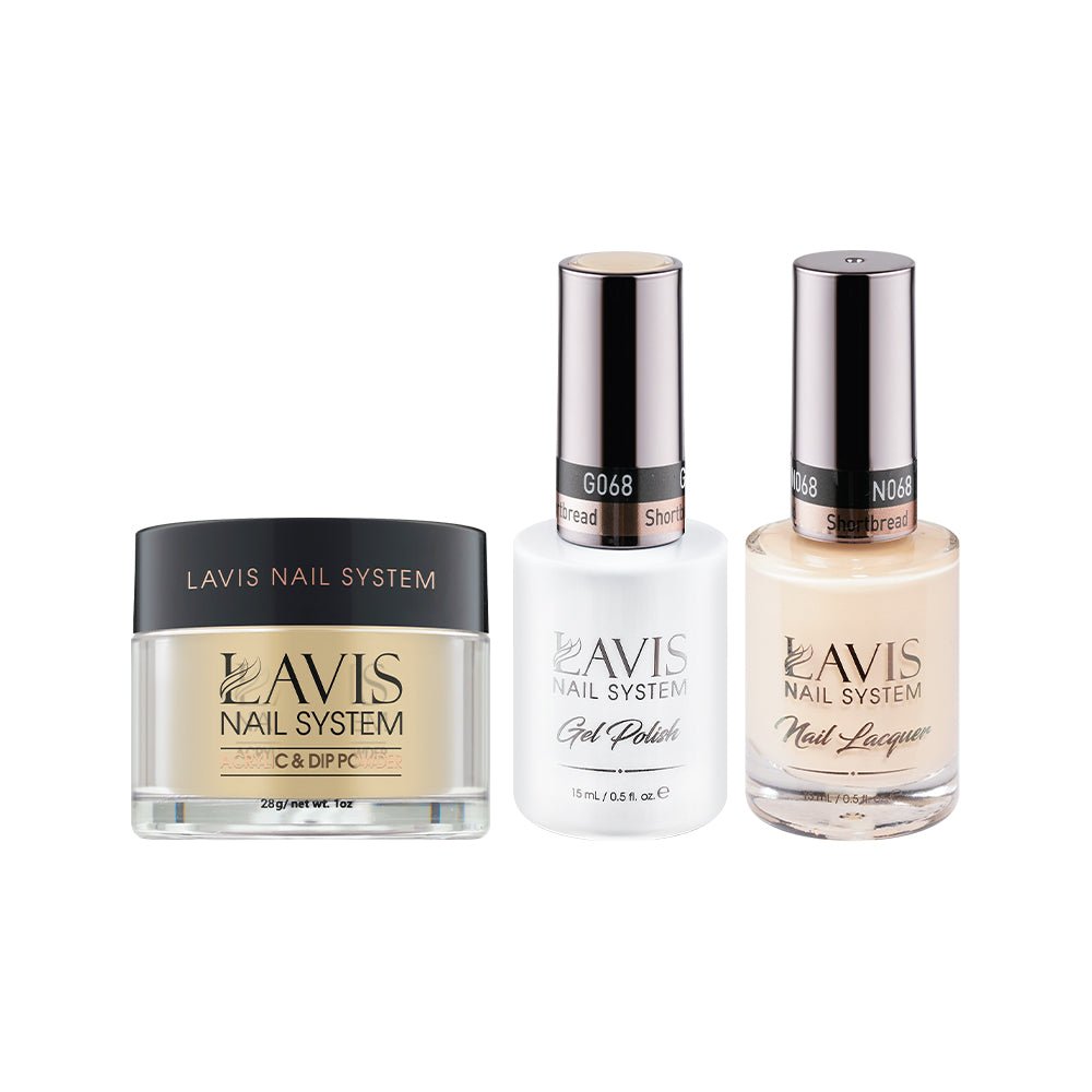 LAVIS 3 in 1 - 068 Shortbread - Acrylic & Dip Powder, Gel & Lacquer - DTK Nail Supply