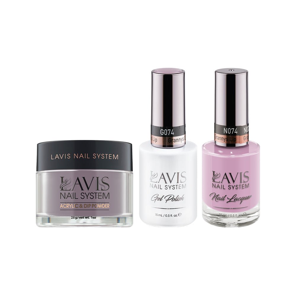 LAVIS 3 in 1 - 074 Grannys Lip - Acrylic & Dip Powder, Gel & Lacquer - DTK Nail Supply
