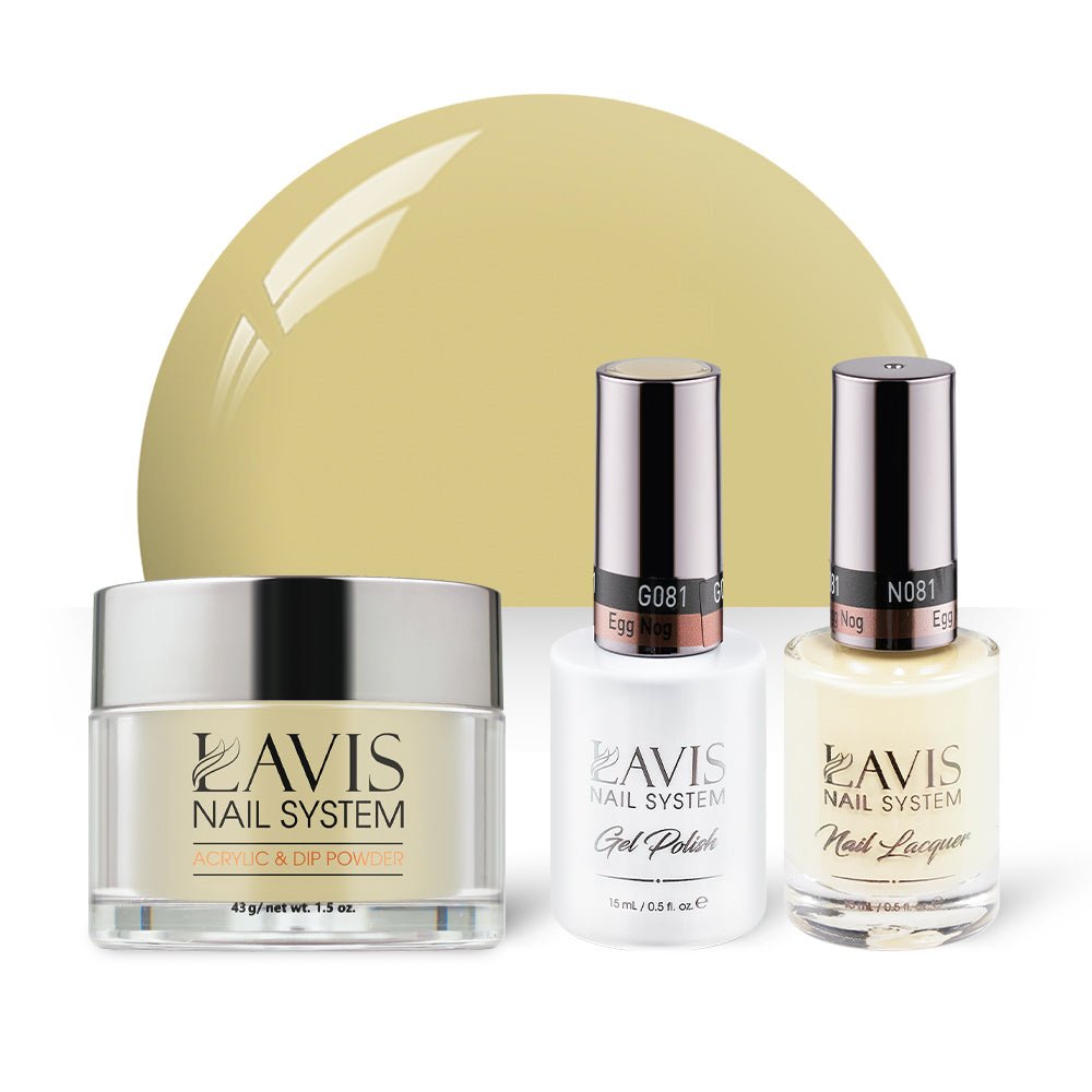 LAVIS 3 in 1 - 081 Egg Nog - Acrylic & Dip Powder, Gel & Lacquer - DTK Nail Supply