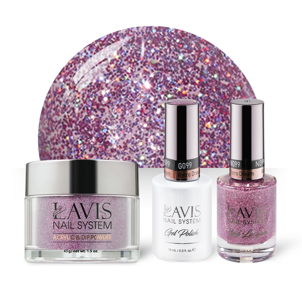 LAVIS 3 in 1 - 099 Retro Dream - Acrylic & Dip Powder, Gel & Lacquer - DTK Nail Supply