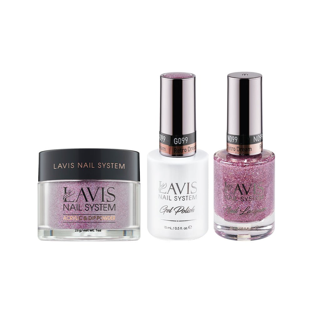 LAVIS 3 in 1 - 099 Retro Dream - Acrylic & Dip Powder, Gel & Lacquer - DTK Nail Supply