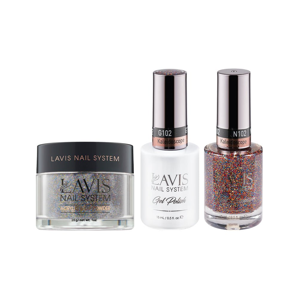 LAVIS 3 in 1 - 102 Kaleidoscope - Acrylic & Dip Powder, Gel & Lacquer - DTK Nail Supply