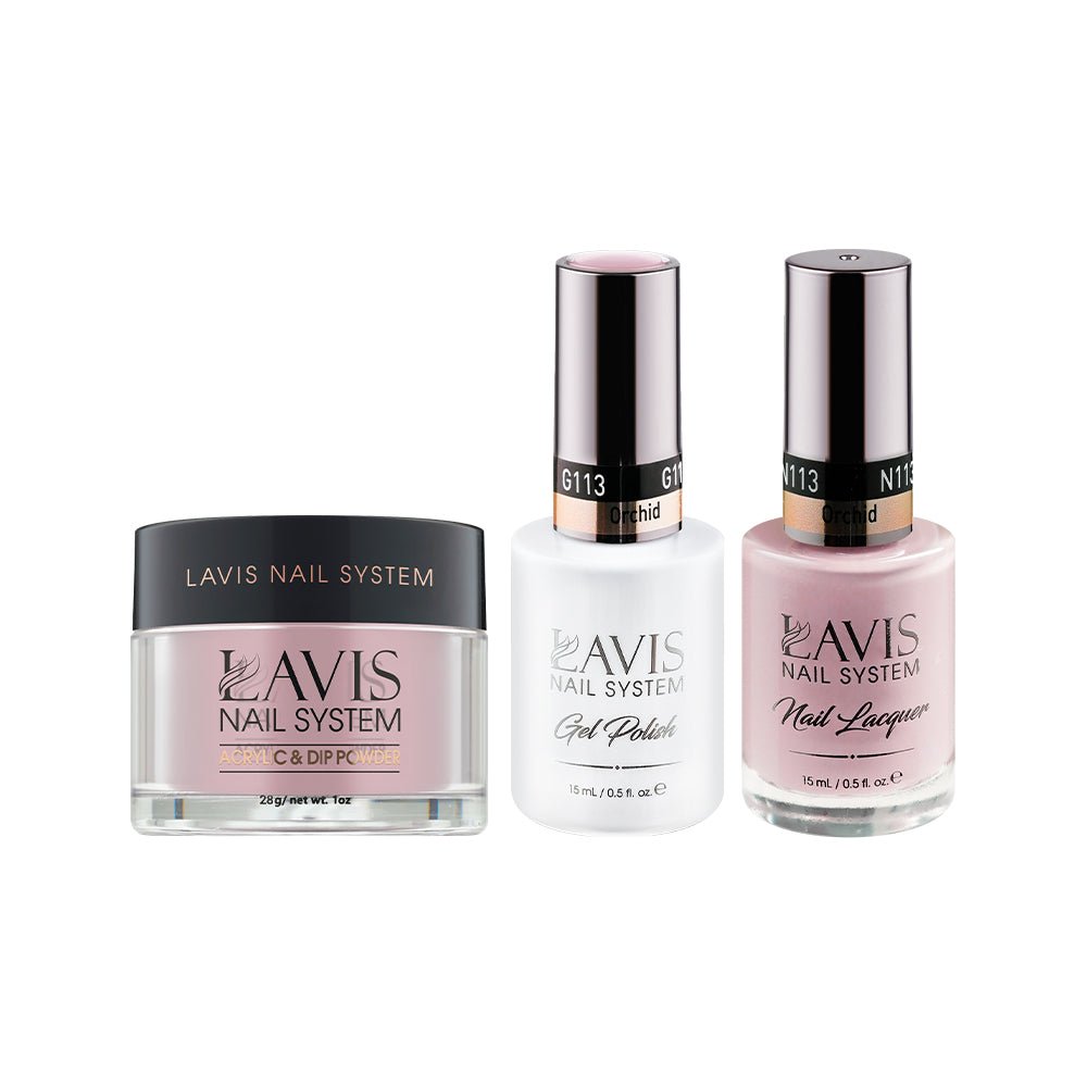 LAVIS 3 in 1 - 113 Orchid - Acrylic & Dip Powder, Gel & Lacquer - DTK Nail Supply
