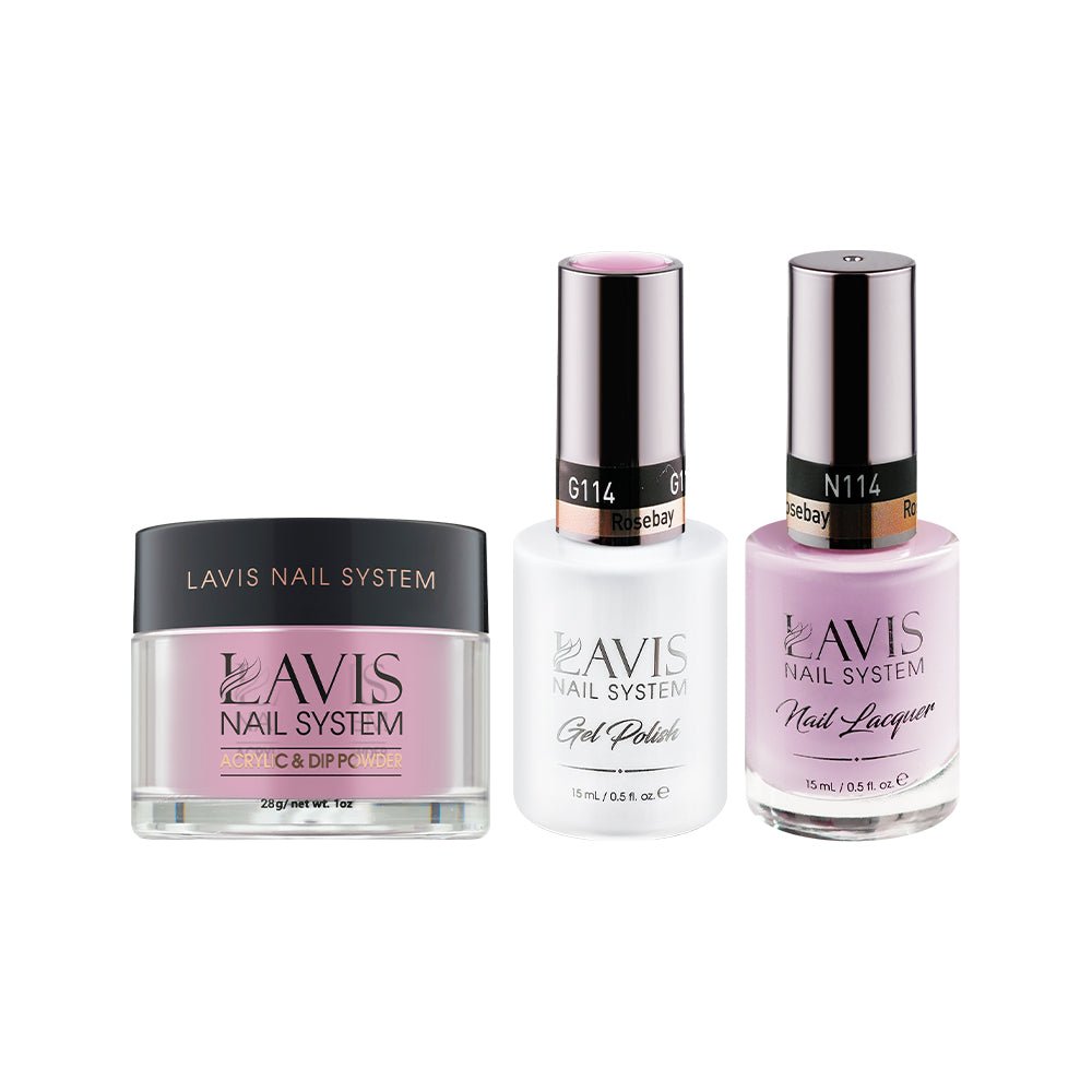 LAVIS 3 in 1 - 114 Rosebay - Acrylic & Dip Powder, Gel & Lacquer - DTK Nail Supply