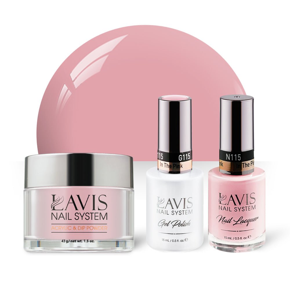 LAVIS 3 in 1 - 115 In The Pink - Acrylic & Dip Powder, Gel & Lacquer - DTK Nail Supply