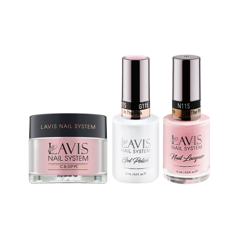 LAVIS 3 in 1 - 115 In The Pink - Acrylic & Dip Powder, Gel & Lacquer - DTK Nail Supply