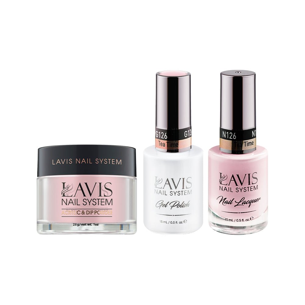 LAVIS 3 in 1 - 126 Tea Time - Acrylic & Dip Powder, Gel & Lacquer - DTK Nail Supply