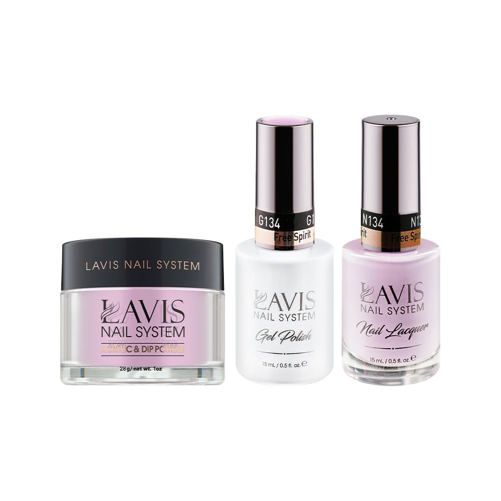 LAVIS 3 in 1 - 134 Free Spirit - Acrylic & Dip Powder, Gel & Lacquer - DTK Nail Supply