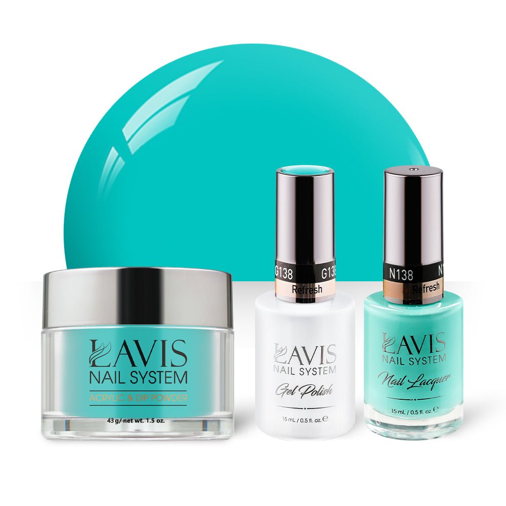 LAVIS 3 in 1 - 138 Refresh - Acrylic & Dip Powder, Gel & Lacquer - DTK Nail Supply
