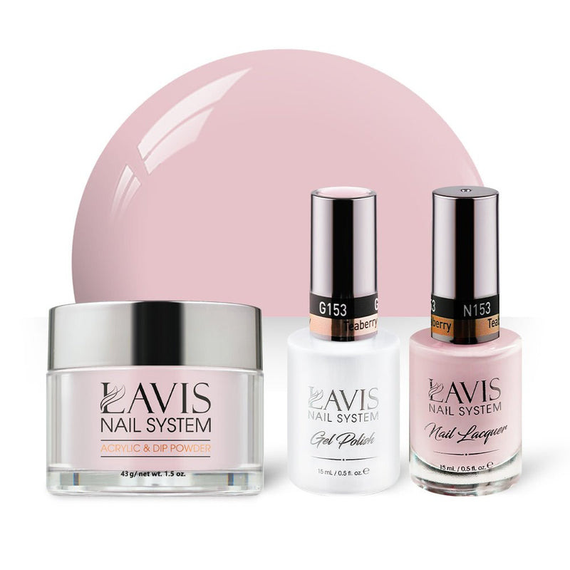 LAVIS 3 in 1 - 153 Teaberry - Acrylic & Dip Powder, Gel & Lacquer - DTK Nail Supply