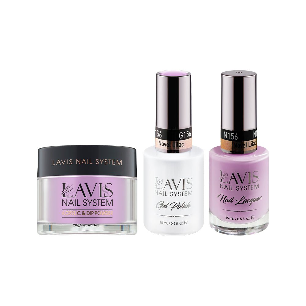 LAVIS 3 in 1 - 156 Novel Lilac - Acrylic & Dip Powder, Gel & Lacquer - DTK Nail Supply
