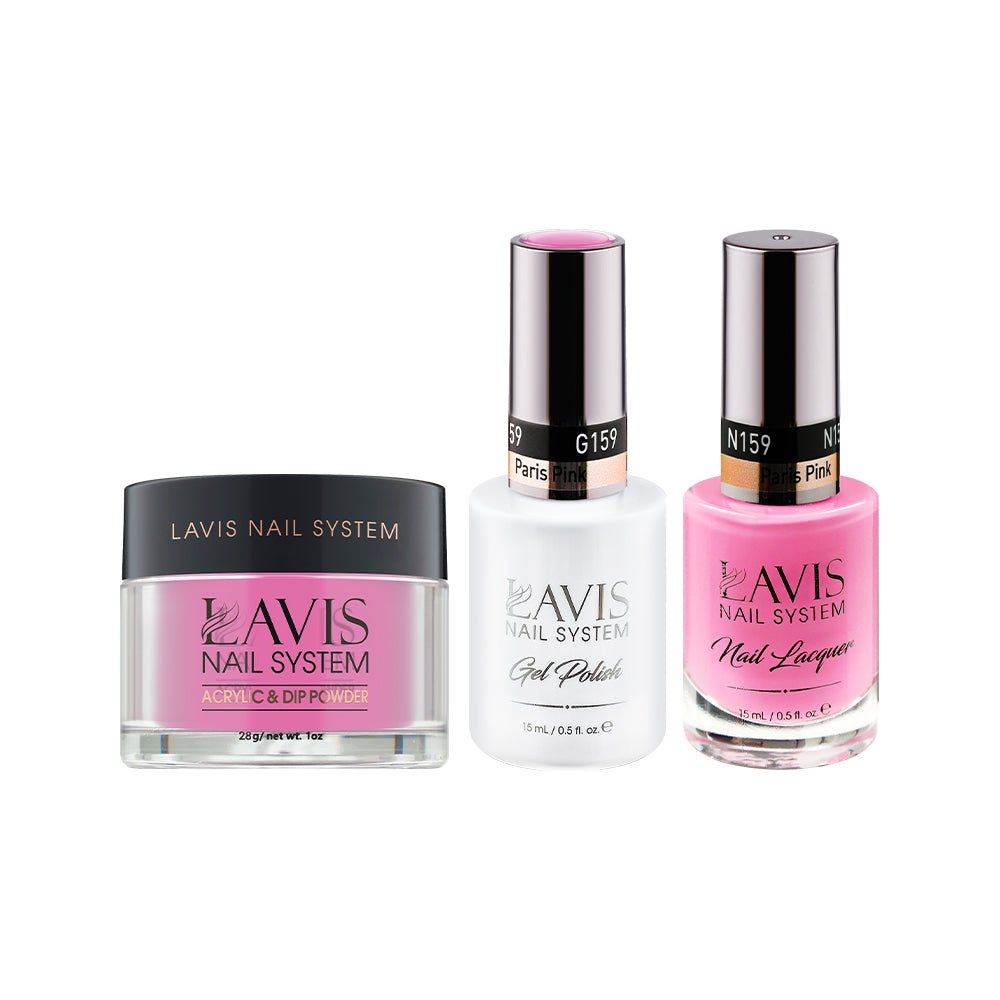LAVIS 3 in 1 - 159 Paris Pink - Acrylic & Dip Powder, Gel & Lacquer - DTK Nail Supply