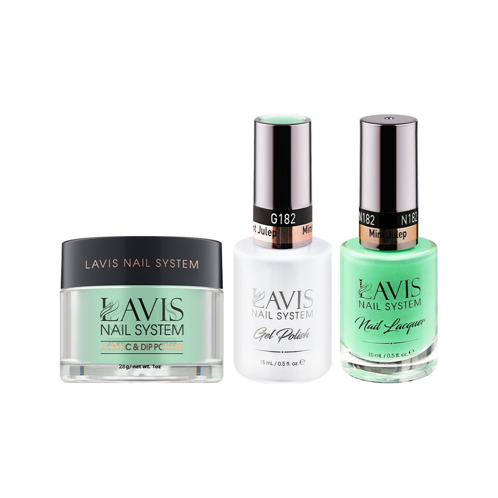 LAVIS 3 in 1 - 182 Mint Julep - Acrylic & Dip Powder, Gel & Lacquer - DTK Nail Supply