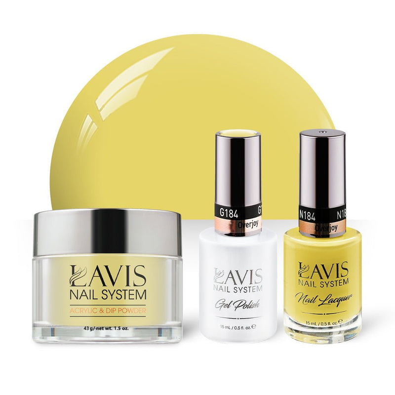 LAVIS 3 in 1 - 184 Overjoy - Acrylic & Dip Powder, Gel & Lacquer - DTK Nail Supply