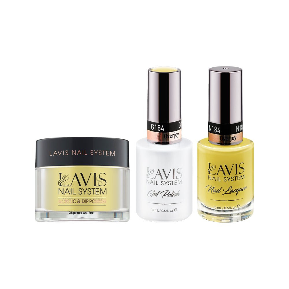 LAVIS 3 in 1 - 184 Overjoy - Acrylic & Dip Powder, Gel & Lacquer - DTK Nail Supply