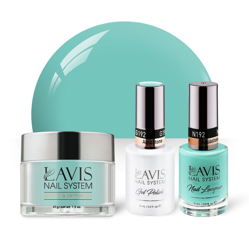 LAVIS 3 in 1 - 192 Aquastone - Acrylic & Dip Powder, Gel & Lacquer - DTK Nail Supply