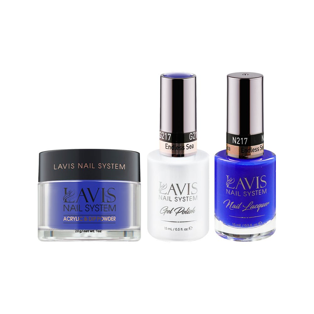 LAVIS 3 in 1 - 217 Endless Sea - Acrylic & Dip Powder, Gel & Lacquer - DTK Nail Supply