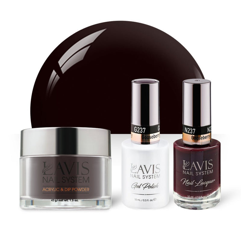 LAVIS 3 in 1 - 237 Gooseberry - Acrylic & Dip Powder, Gel & Lacquer - DTK Nail Supply