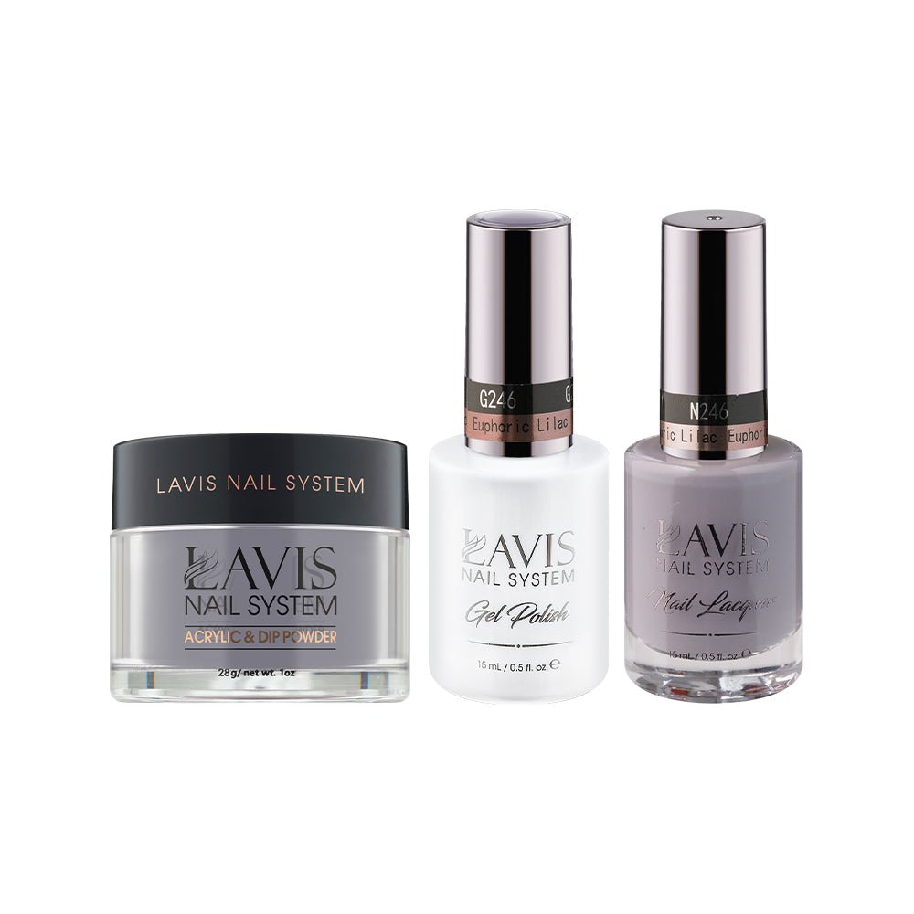 LAVIS 3 in 1 - 246 Euphoric Lilac - Acrylic & Dip Powder, Gel & Lacquer - DTK Nail Supply